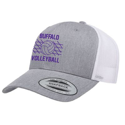Buffalo Volleyball YP Classics - Retro Trucker Cap - 6606 - Heather Grey / White