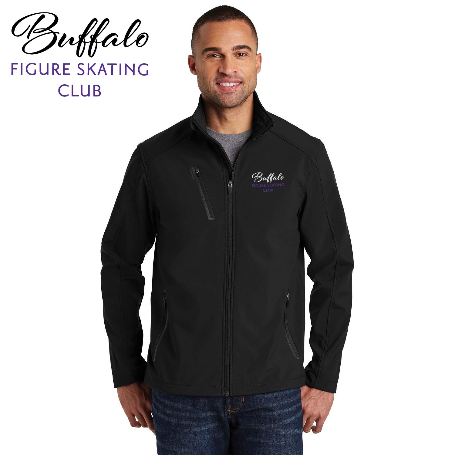 Buffalo Figure Skating Club Port Authority Welded Soft Shell Jacket - J324 - 2-Color Options (Personalize Option)