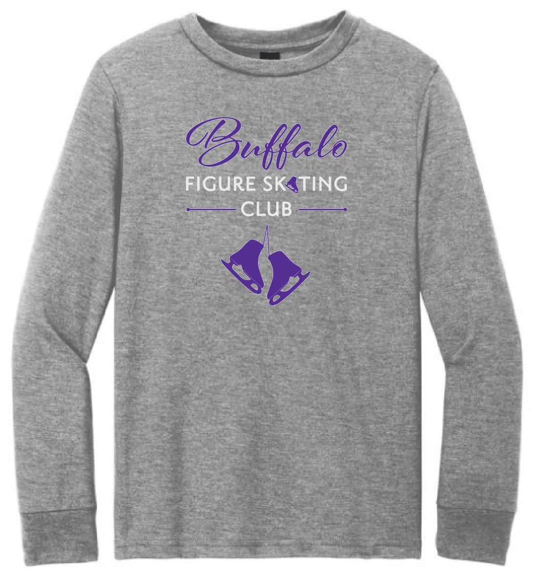 Buffalo Figure Skating Club District Youth Perfect Tri Long Sleeve Tee - DT132Y - 2-Color Options