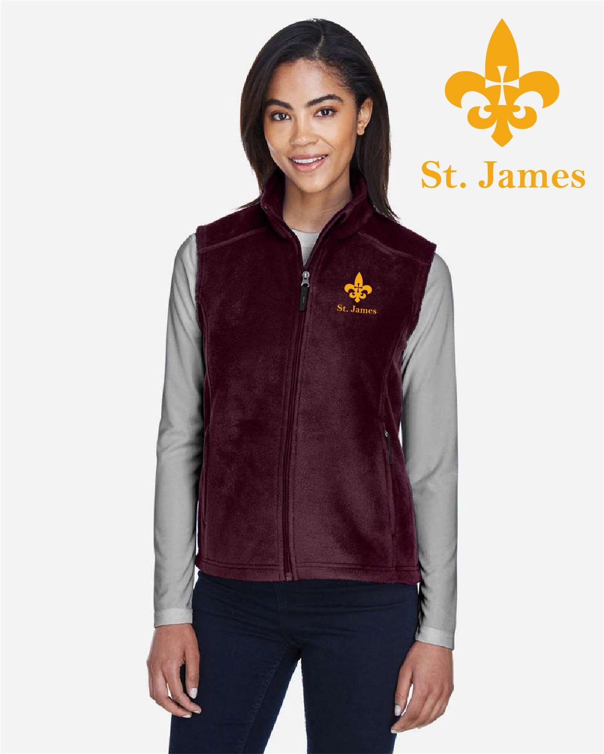 St. James Saints Core365 Women&#39;s Journey Fleece Vest - 78191 - 2-Color Choices