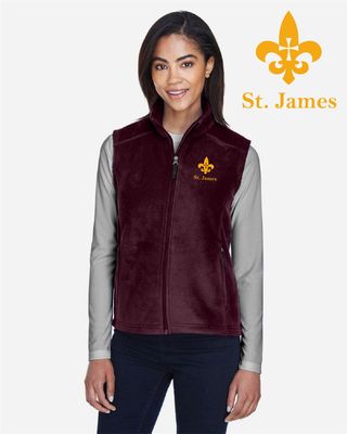 St. James Saints Core365 Women&#39;s Journey Fleece Vest - 78191 - 2-Color Choices