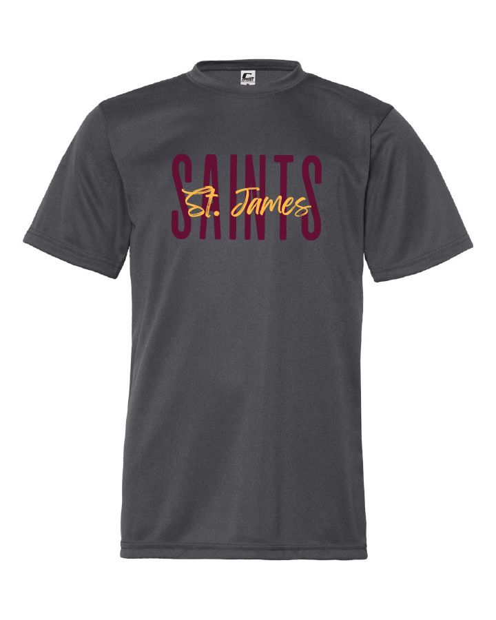 St. James Saints Youth Polyester Wicking T-Shirt - 5200 - Graphite St. James Saints Youth Polyester Wicking T-Shirt - 5200 - Graphite