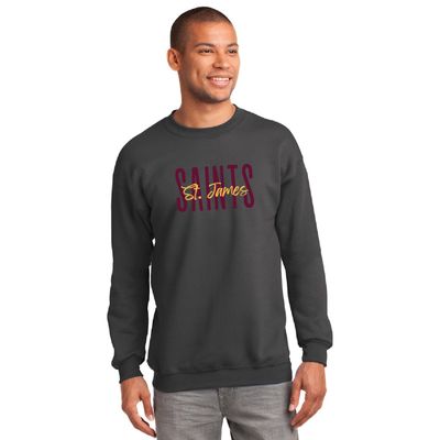 St. James Saints Crewneck Sweatshirt - PC90 - Charcoal