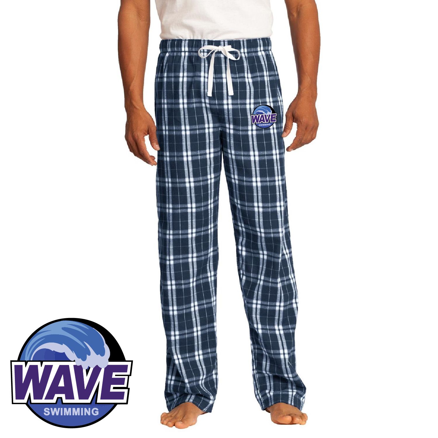 Wave Swimming District Flannel Plaid Pant - DT1800 - True Navy / Carolina Blue Wave Swimming District Flannel Plaid Pant - DT1800 - True Navy / Carolina Blue