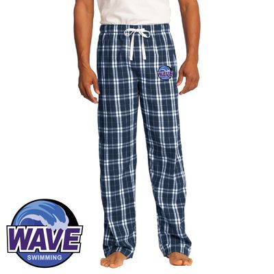 Wave Swimming District Flannel Plaid Pant - DT1800 - True Navy / Carolina Blue