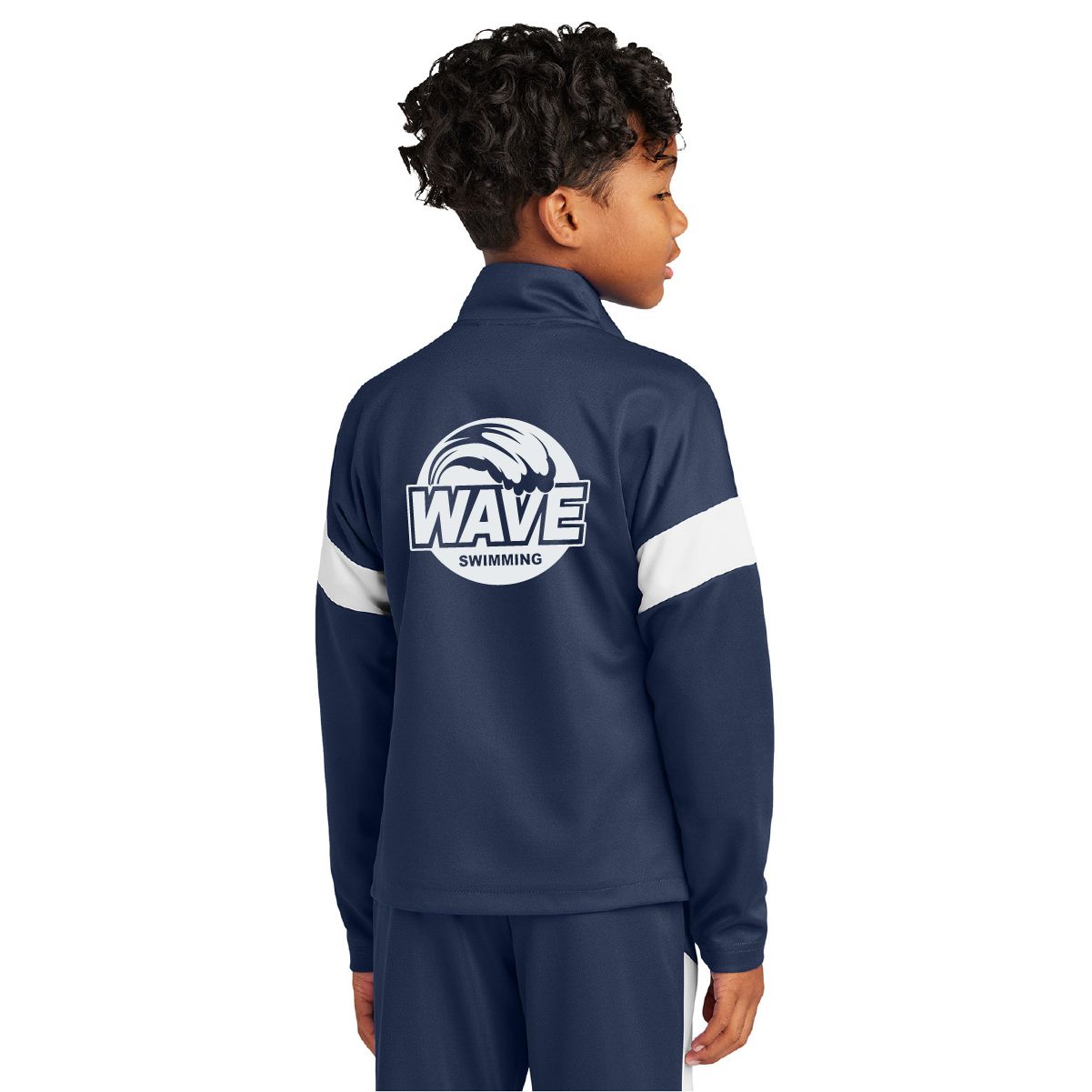 Wave Swimming Sport-Tek Youth Travel Full-Zip Jacket - YST800 - True Navy
