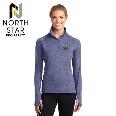 North Star Pro Realty Sport-Tek Women&#39;s Sport-Wick Stretch 1/4-Zip Pullover - LST850 - 5-Color Options