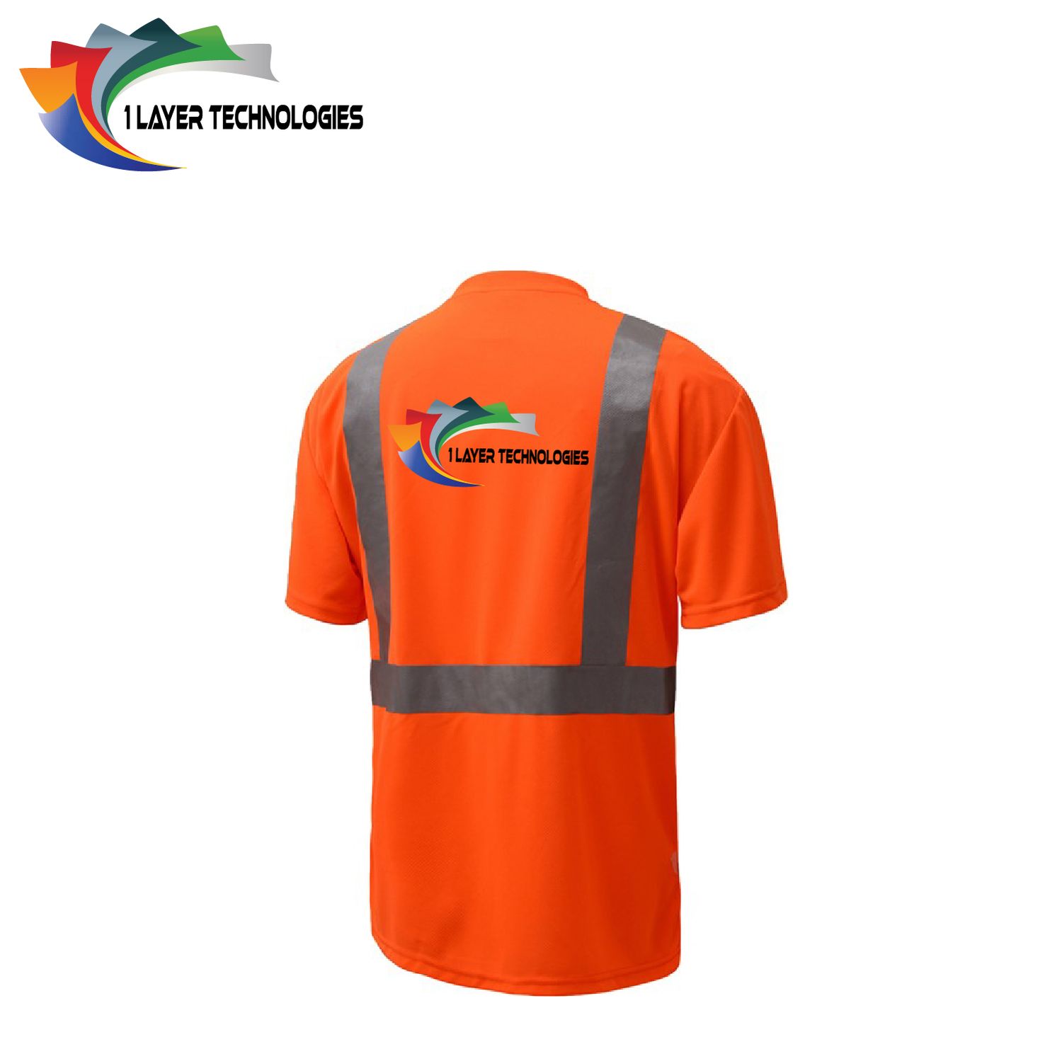1 Layer Technologies GSS Safety Class 2 Moisture Wicking Safety T-Shirt w/ Left Chest Pocket - 5002 - Orange