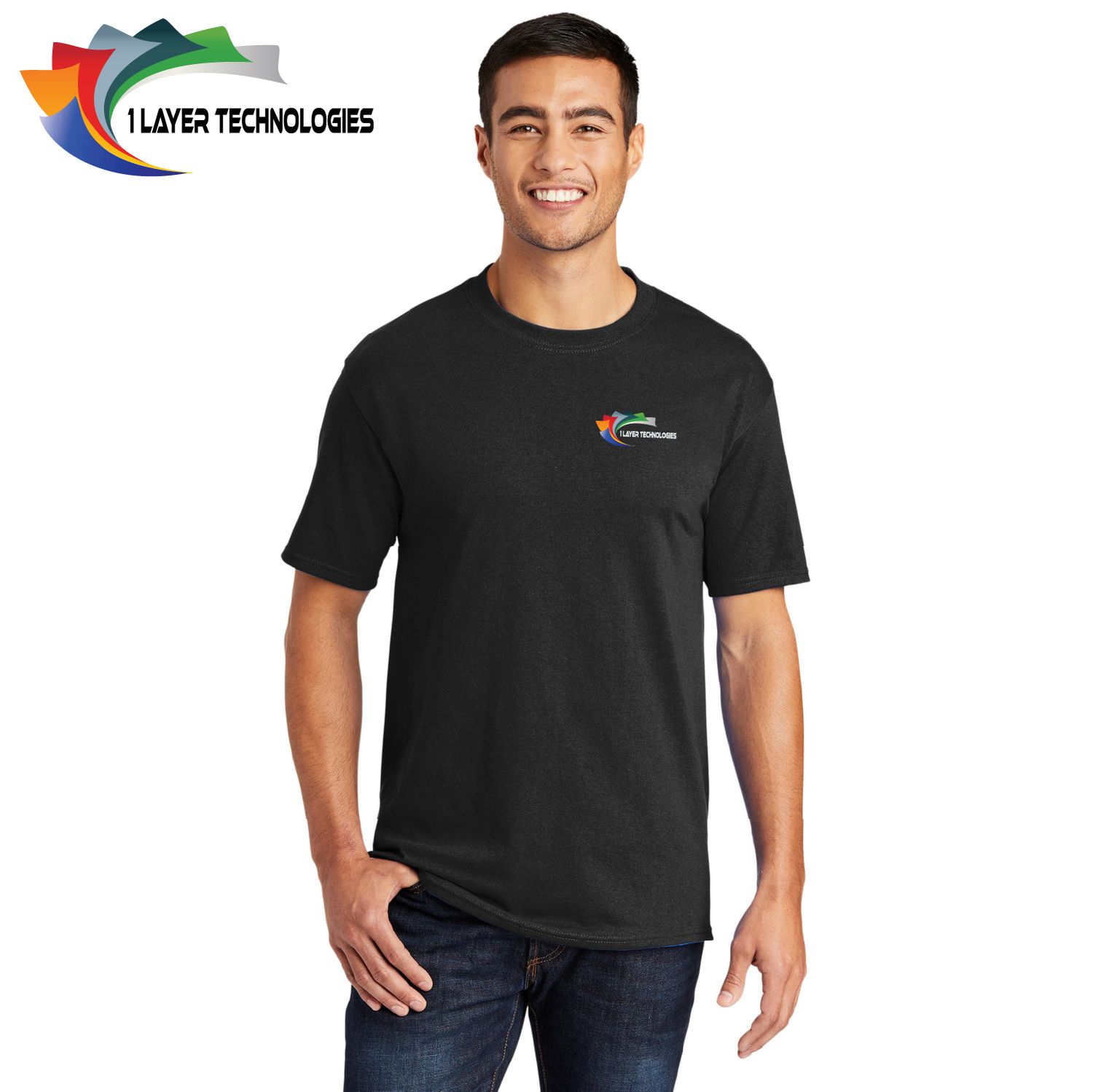 1 Layer Technologies Core Blend Tee - PC55 - Black