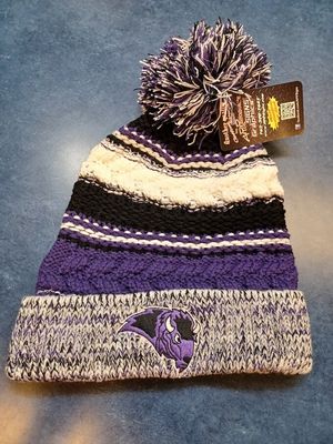 Bison Pom Pom Stocking Cap Sport-Tek - STC21 - Purple/Black/White Bison Pom Pom Stocking Cap Sport-Tek - STC21 - Purple/Black/White