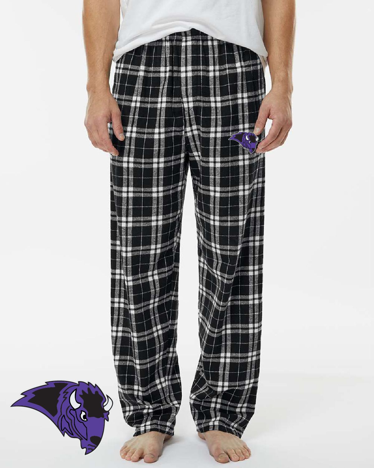 Buffalo Boys Swim & Dive Boxercraft - Men's Harley Flannel Pants - BM6624 - Black/White Buffalo Boys Swim & Dive Boxercraft - Men's Harley Flannel Pants - BM6624 - Black/White