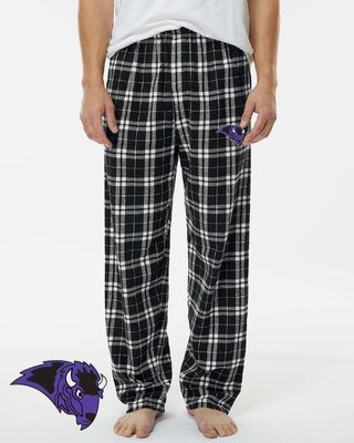 Buffalo Boys Swim &amp; Dive Boxercraft - Men's Harley Flannel Pants - BM6624 - Black/White