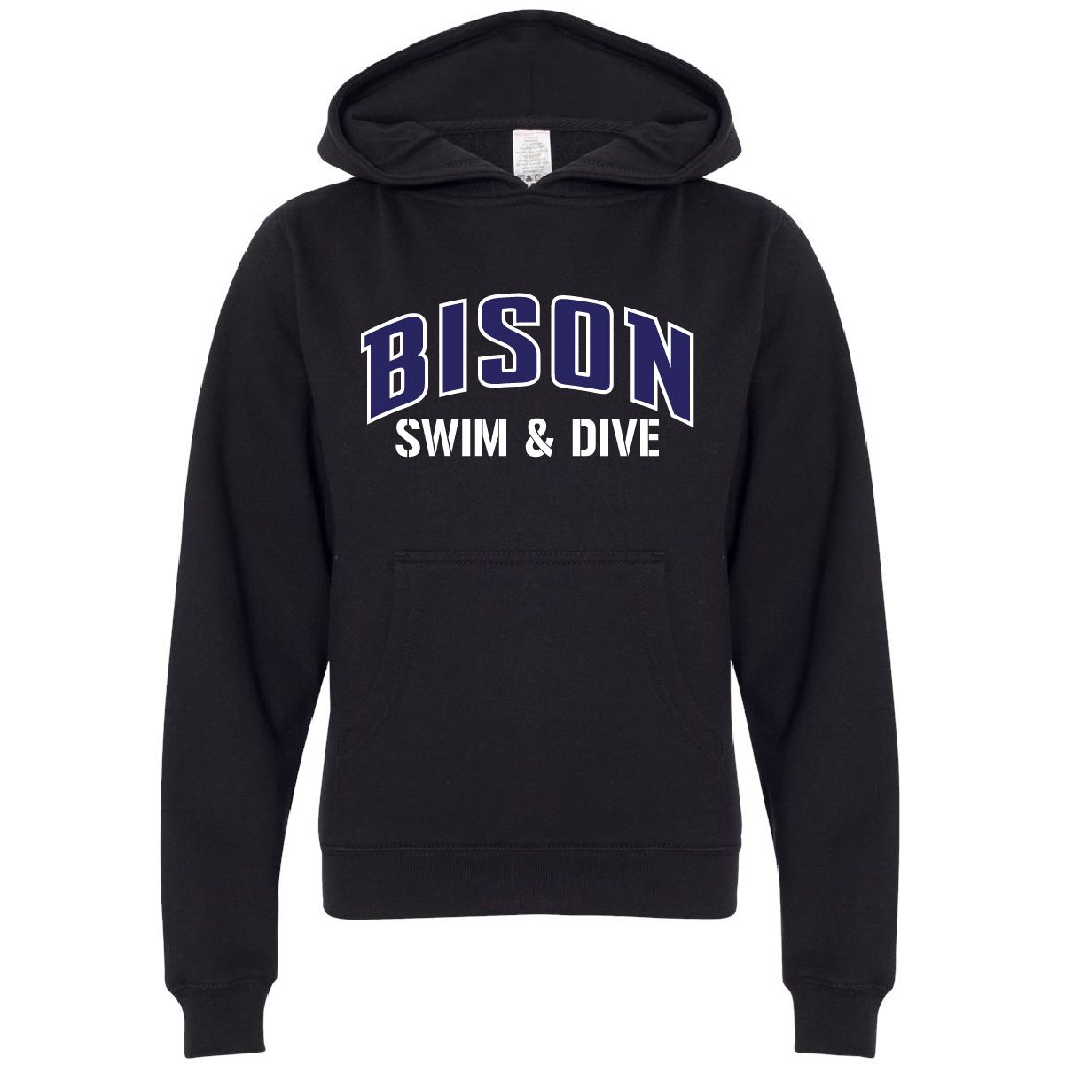 Buffalo Boys Swim & Dive Independent Trading Co. - Youth Midweight Hooded Sweatshirt - SS4001Y - Black Buffalo Boys Swim & Dive Independent Trading Co. - Youth Midweight Hooded Sweatshirt - SS4001Y - Black