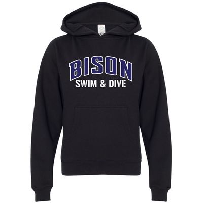 Buffalo Boys Swim & Dive Independent Trading Co. - Youth Midweight Hooded Sweatshirt - SS4001Y - Black Buffalo Boys Swim & Dive Independent Trading Co. - Youth Midweight Hooded Sweatshirt - SS4001Y - Black