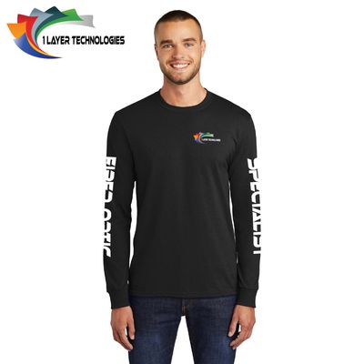 1 Layer Technologies Core Blend Long Sleeve Tee - PC55LS - Black 1 Layer Technologies Core Blend Long Sleeve Tee - PC55LS - Black