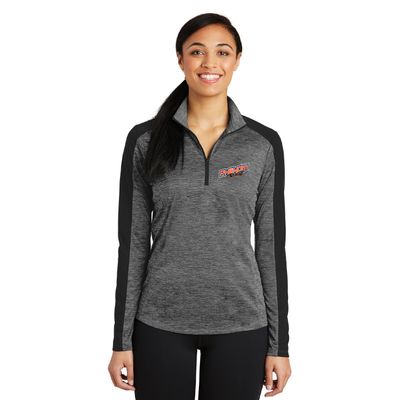 Phēnom Racing Sport-Tek Women's PosiCharge Colorblock 1/4-Zip Pullover - LST397 - Grey-Black Electric/Black Phēnom Racing Sport-Tek Women's PosiCharge Colorblock 1/4-Zip Pullover - LST397 - Grey-Black Electric/Black