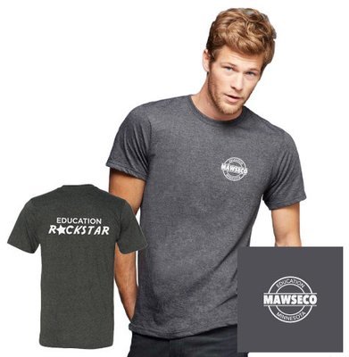 MAWSECO Anvil Ring Spun Cotton/Poly T-Shirt - Heather Dark Gray