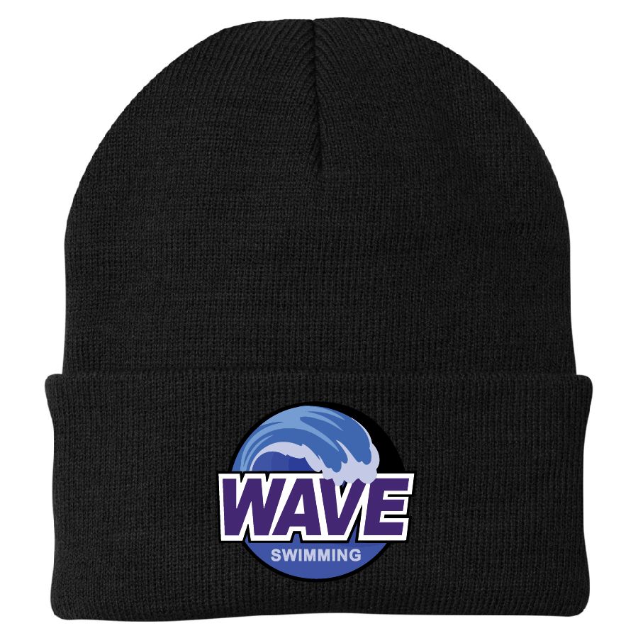 Wave Swimming Port &amp; Co. Knit Winter Cap - Black
