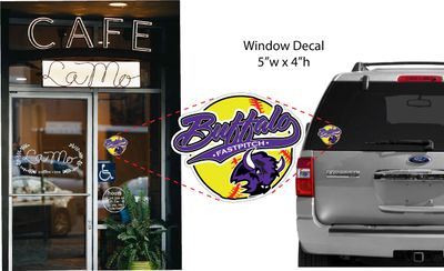 Buffalo Girls Fastpitch Window Sticker - 5" Buffalo Girls Fastpitch Window Sticker - 5"