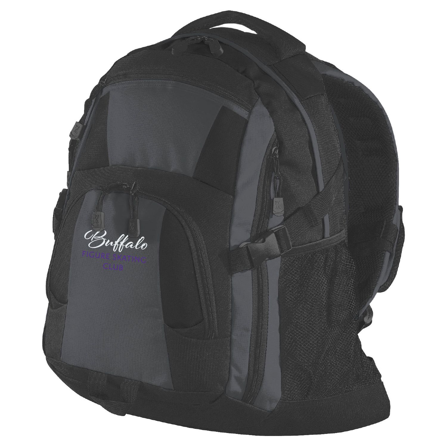 Buffalo Figure Skating Club Port Authority Urban Backpack - BG77 - Black / Magnet (Personalize Option), Personalize?: No Personalization