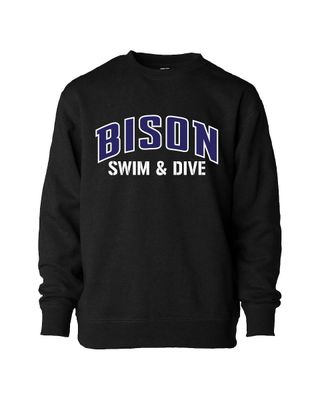 Buffalo Boys Swim &amp; Dive Independent Trading Co. - Youth Lightweight Crewneck Sweatshirt - PRM15YSBC - Black