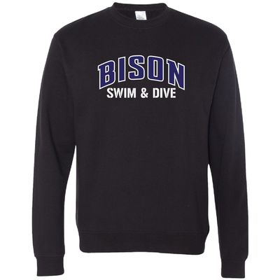 Buffalo Boys Swim &amp; Dive Independent Trading Co. - Midweight Crewneck Sweatshirt - SS3000 - Black
