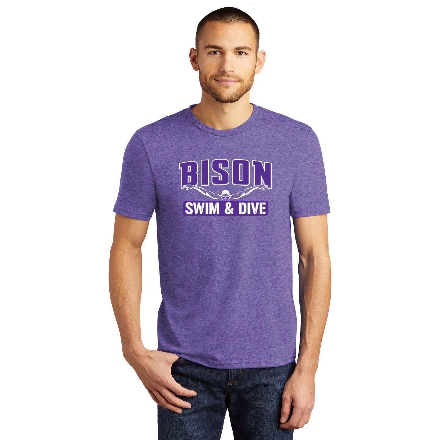 Buffalo Boys Swim &amp; Dive FAN Tee District Perfect Tri - DM130 - 2-Color Options