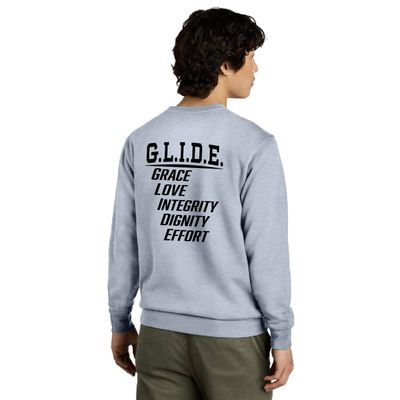 G.L.I.D.E. Buffalo Boys Tennis District V.I.T. Fleece Crewneck - DT6104 - Light Heather Grey