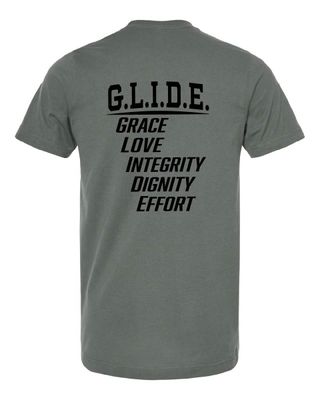 G.L.I.D.E. Buffalo Boys Tennis Tultex Combed Cotton T-Shirt - 602 - Charcoal Grey