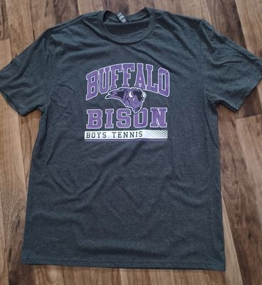 Buffalo Boys Tennis District Perfect Blend CVC Tee - DM108 - Heathered Charcoal
