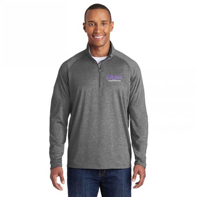 Buffalo Girls Fastpitch Sport-Tek Sport-Wick Stretch 1/4-Zip Pullover - ST850 - Charcoal Grey Heather