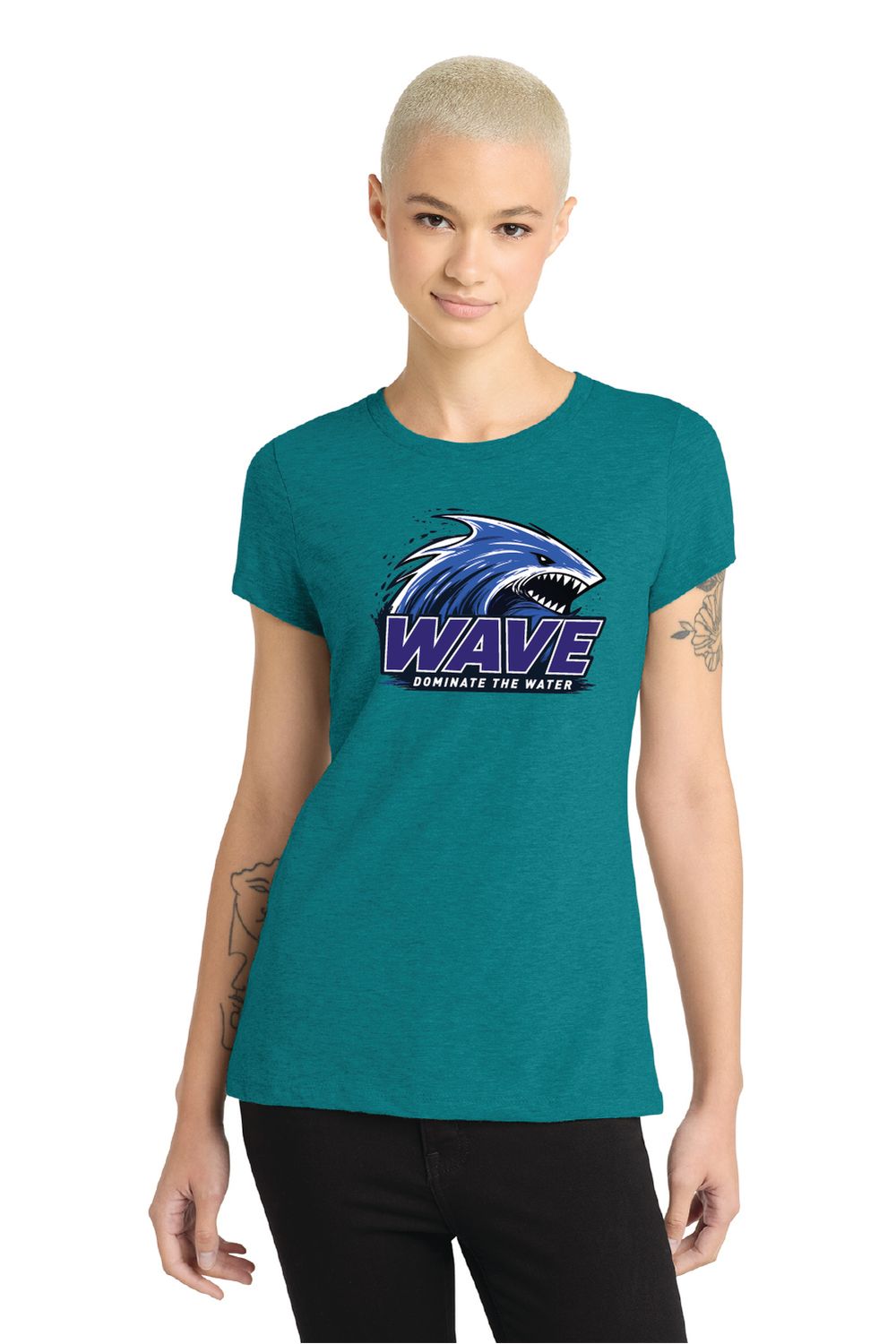 Wave Shark District Women’s Perfect Blend CVC Tee - DM108L - 3-Color Options