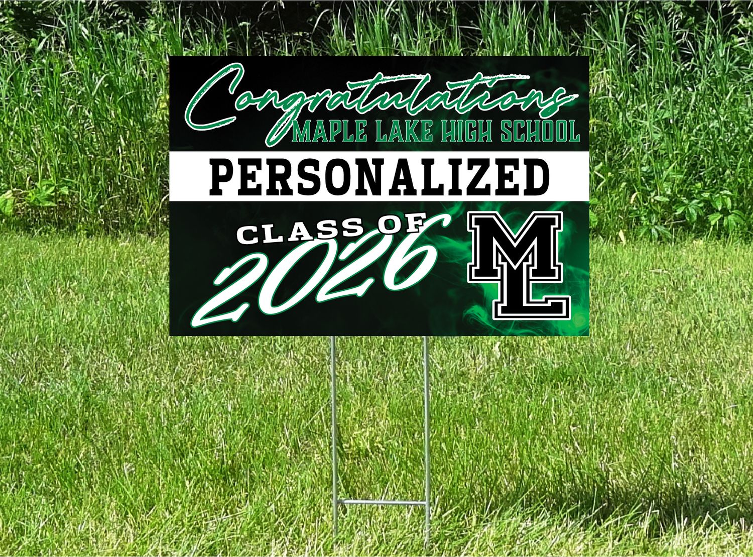 Maple Lake Irish Senior Class Of 2026 Yard Sign - PERSONALIZED