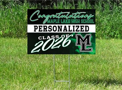 Maple Lake Irish Senior Class Of 2026 Yard Sign - PERSONALIZED