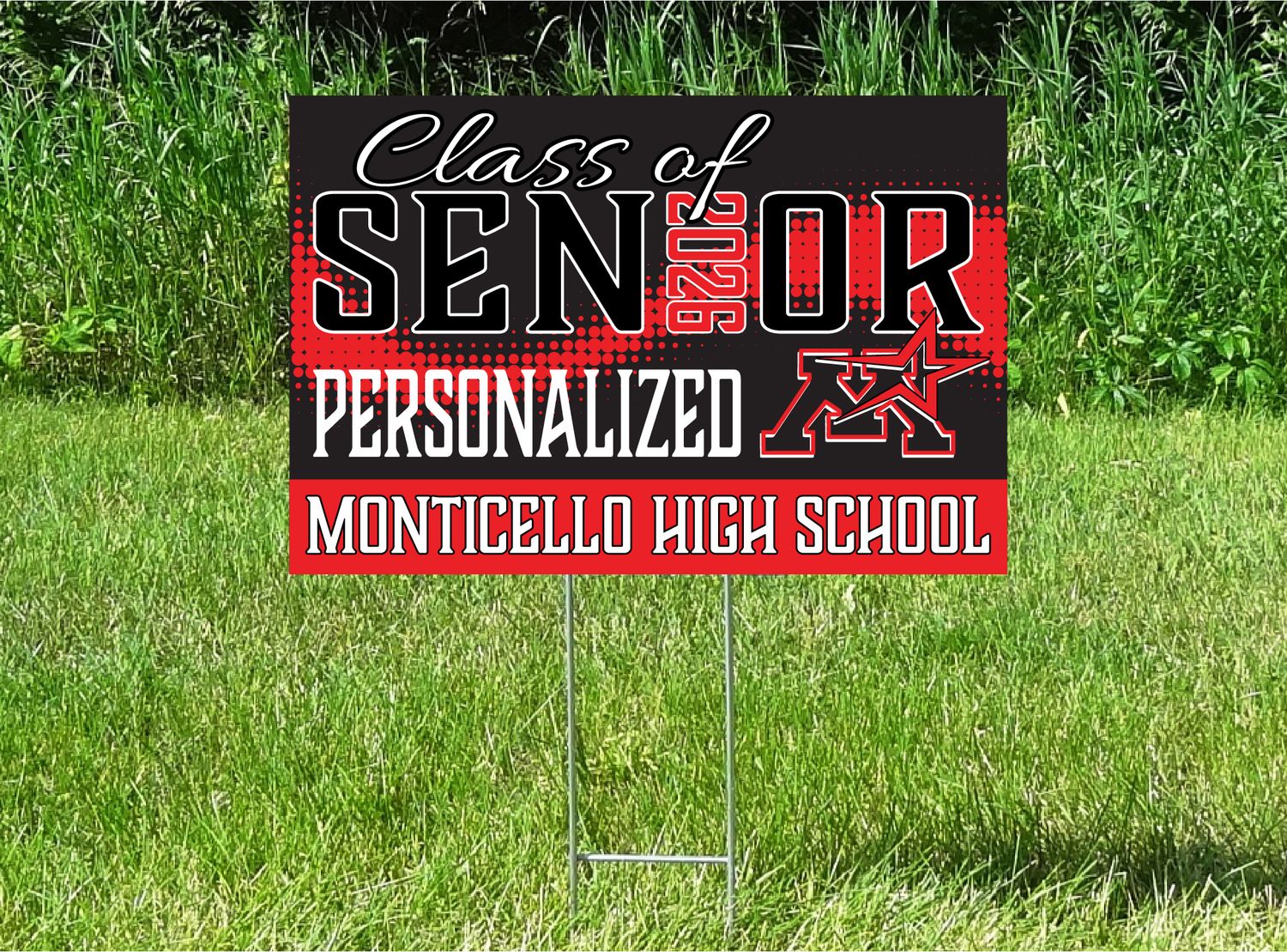 Monticello Magic Senior Class Of 2026 Yard Sign - PERSONALIZED