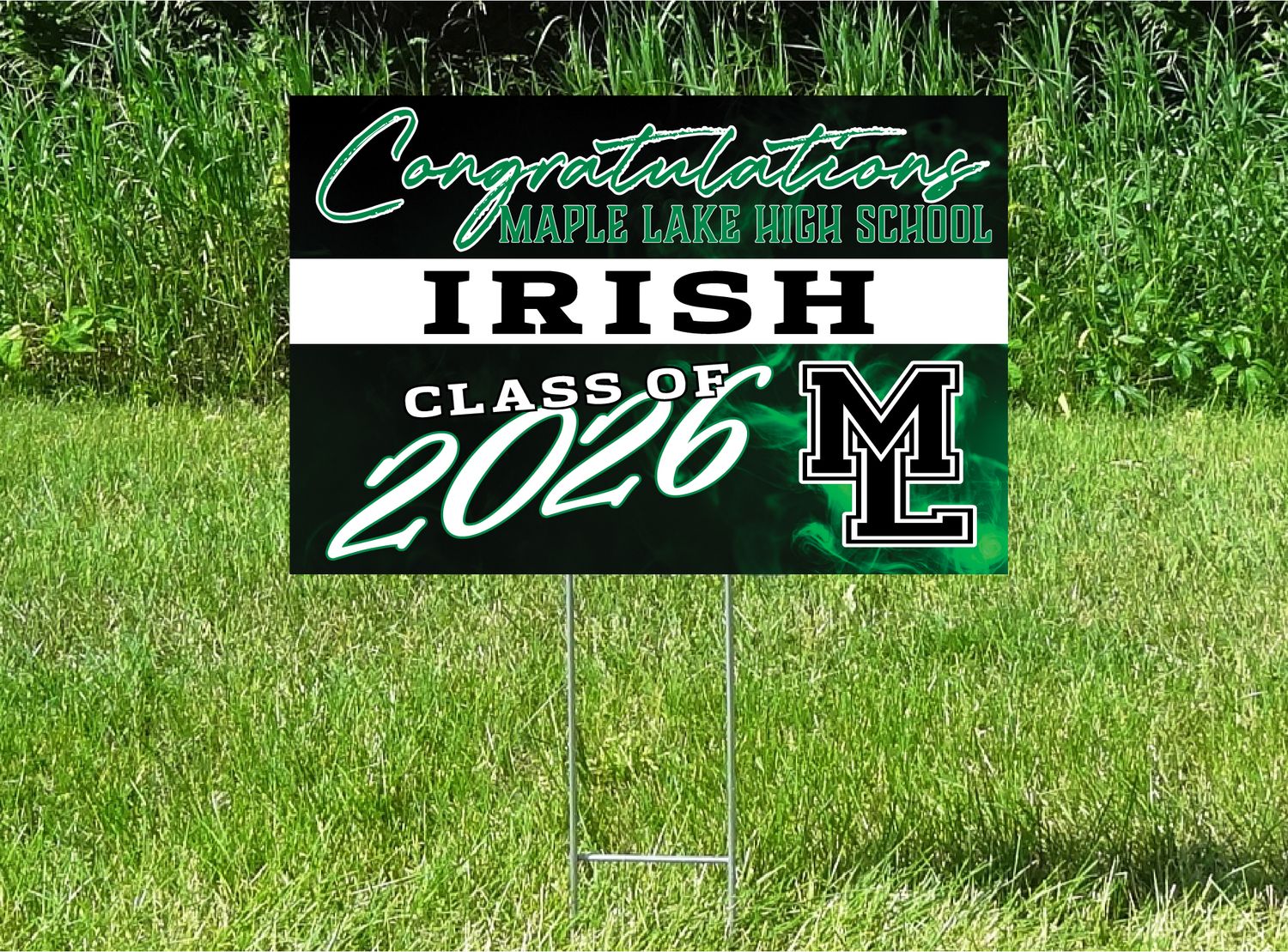 Maple Lake Irish Senior Class Of 2026 Yard Sign - LAST ONE!