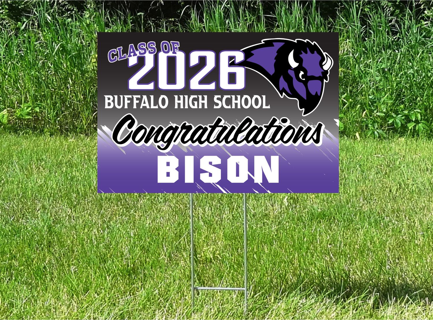 Buffalo Bison Senior Class Of 2026 Yard Sign - LAST ONE!
