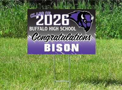 Buffalo Bison Senior Class Of 2026 Yard Sign - LAST ONE!