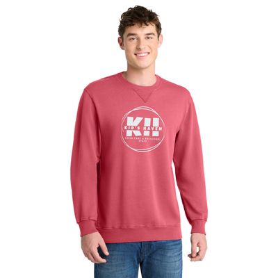 Kid's Haven Port &amp; Co Beach Wash Garment-Dyed Crewneck Sweatshirt - PC098