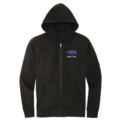 Buffalo-Maple Lake Girls Swim &amp; Dive District V.I.T. Fleece Full-Zip Hoodie - DT6102 - Black
