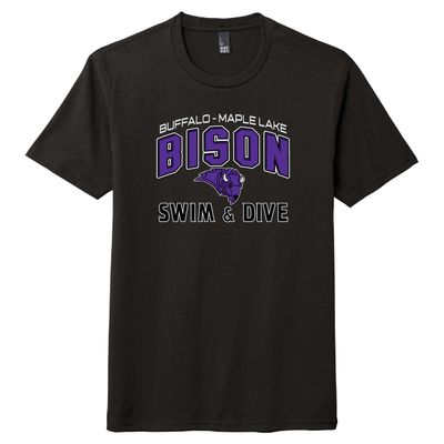 Buffalo-Maple Lake Girls Swim &amp; Dive District Perfect Tri Tee - DM130 - Black