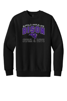 Buffalo-Maple Lake Girls Swim &amp; Dive District V.I.T. Heavyweight Fleece Crew - DT6154 (2-Color Options)