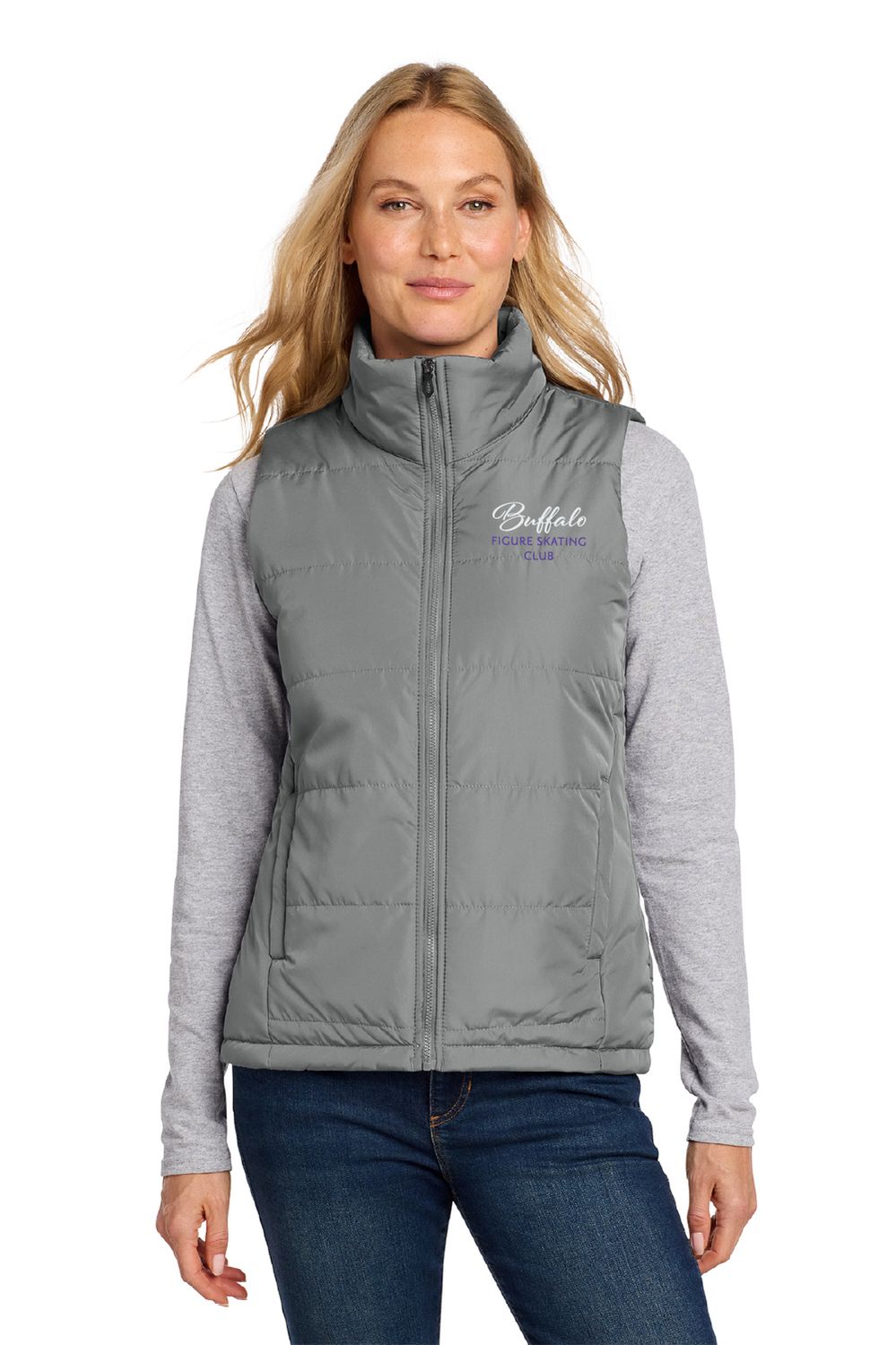 Buffalo Figure Skating Club Port Authority Women's Puffer Vest - L853 (3-Color Options)