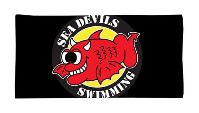 Sea Devils Swimming Black 30x60 Pool / Beach Towel