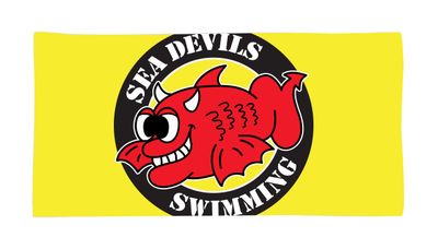 Sea Devils Swimming Yellow 30x60 Pool / Beach Towel