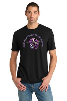 Buffalo Boys Swim &amp; Dive FAN Tee District Perfect Blend - DM108 - Black (Personalize Option)