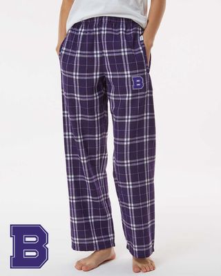 Buffalo Boys Swim &amp; Dive Boxercraft - Youth Flannel Pants - BY6624 - Purple/White