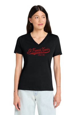 Women’s STFX BELLA+CANVAS Relaxed Jersey Short Sleeve V-Neck Tee - BC6405 - Black Women’s STFX BELLA+CANVAS Relaxed Jersey Short Sleeve V-Neck Tee - BC6405 - Black