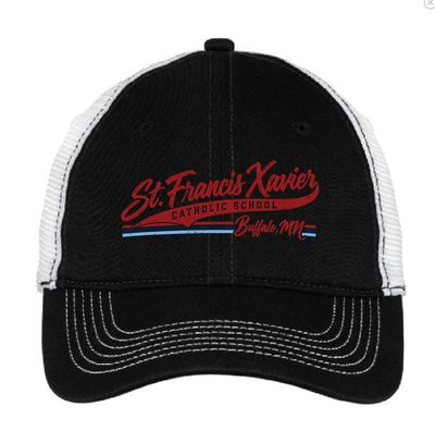 Headwear STFX District Unstructured Mesh Back Cap - DT607 - Black / White