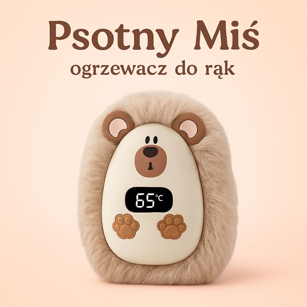 Psotny Miś ogrzewacz do rąk